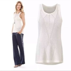 Cabi knit tennis style tank size L